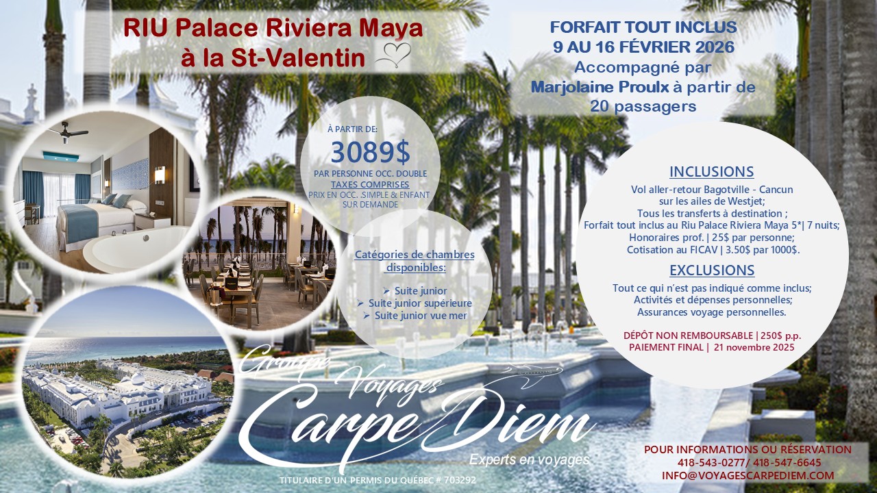 Carpe-Diem-Riu Palace Riviera Maya Flyers